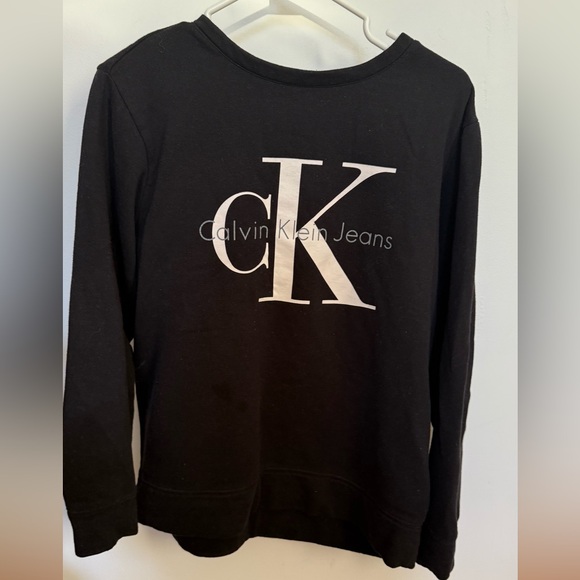 Monologo Calvin Klein Fleece Relaxed Crewneck Sweatshirt - Picture 4 of 12